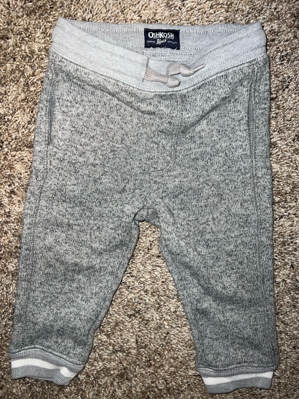 OshKosh B'gosh Fierce Frank Navy Dino Zip Hoodie with Gray Joggers 12m Set